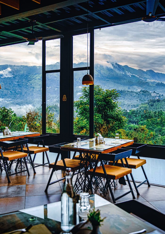 Best Resort in Munnar - The Leaf Munnar Resort - Roof top Restaurant with Mountain View